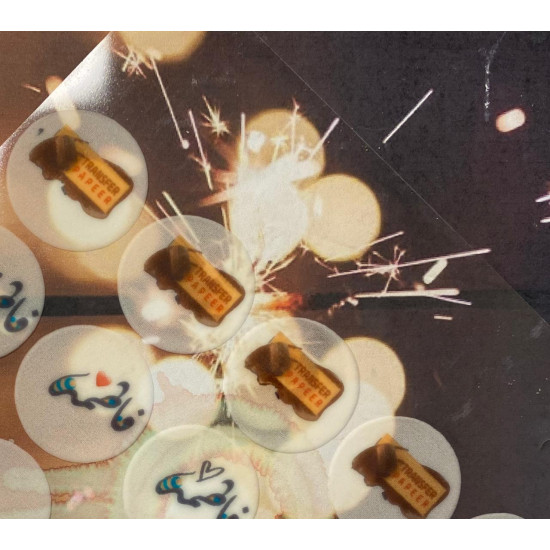 بكيت ملصقات الكوفي  شفاف مقاس  3.80  سم 