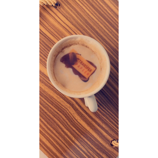 بكيت ملصقات الكوفي شفاف مقاس 5 سم بكيت ملصقات الكوفي شفاف مقاس 5 سم