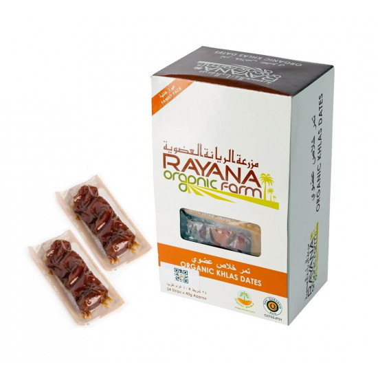 شرائط تمر خلاص عضوي، حجم عائلي (24 حبة)