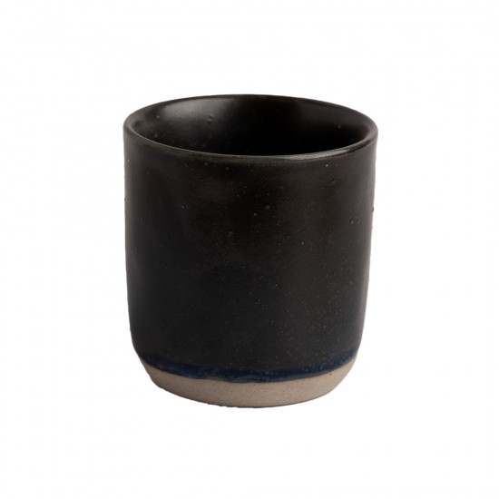 كوب سيراميك رمادي فحمي بطبقة خزفية