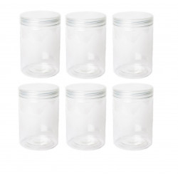 6 علب بلاستيك لتخزين الأعشاب 550 ملي