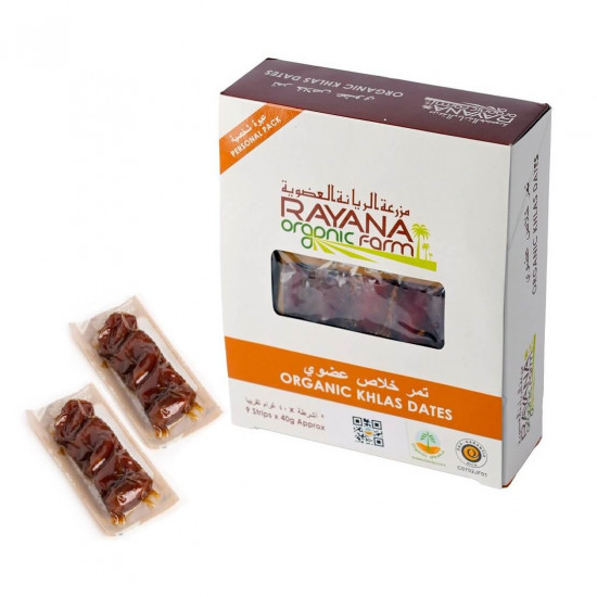 شرائط تمر خلاص عضوي، حجم شخصي (9 حبات)