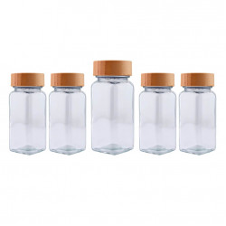 مجموعة علب زجاج للبهارات (5 حبات)