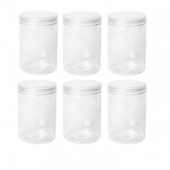 6 علب بلاستيك لتخزين الأعشاب 550 ملي