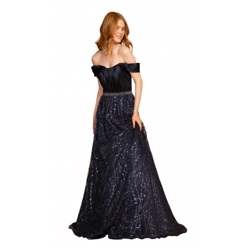 Elizabeth K Off-Shoulder Gown