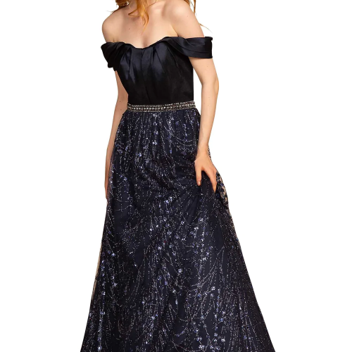 Elizabeth K Off-Shoulder Gown