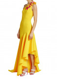 Badgley Mischka One-Shoulder gown