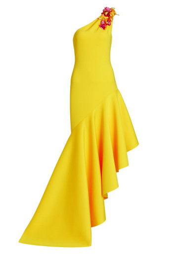 Badgley Mischka One-Shoulder gown