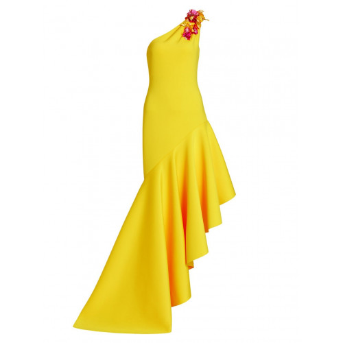 Badgley Mischka One-Shoulder gown