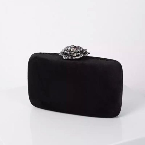 Crystal flower velvet clutch Crystal flower velvet clutch