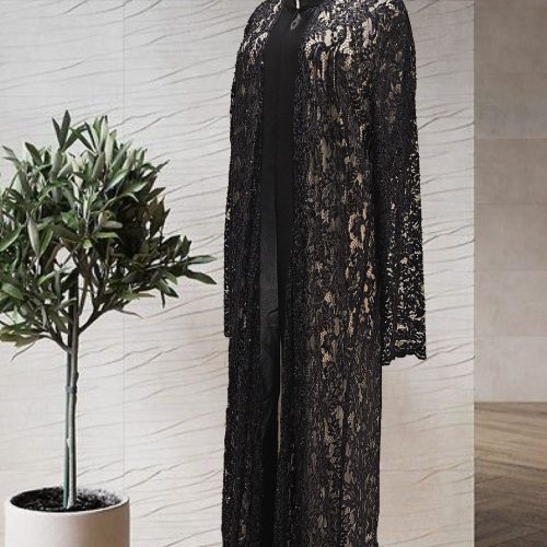 Embroidered lace gown