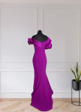 Crepe -Taffeta Satin Gown