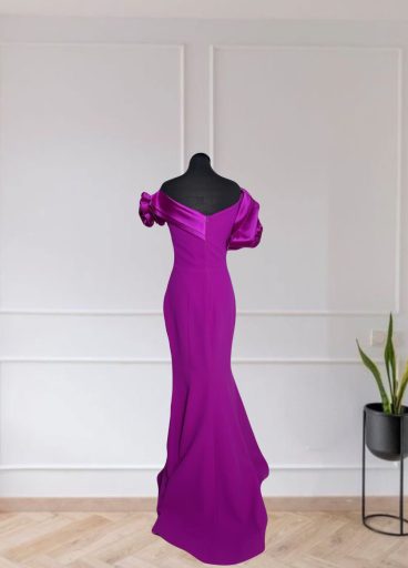 Crepe -Taffeta Satin Gown Crepe -Taffeta Satin Gown
