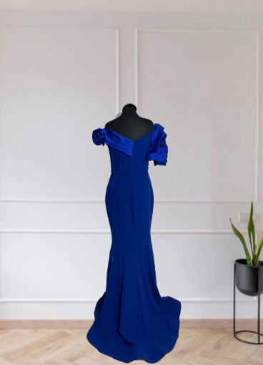 Crepe -Taffeta Satin Gown