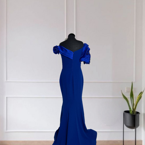 Crepe -Taffeta Satin Gown