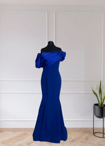 Crepe -Taffeta Satin Gown