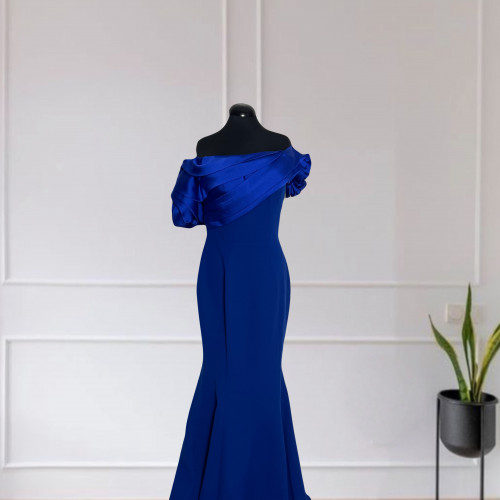 Crepe -Taffeta Satin Gown