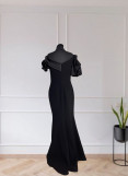 Crepe -Taffeta Satin Gown