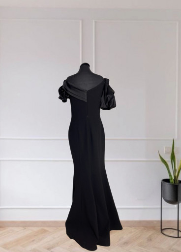 Crepe -Taffeta Satin Gown