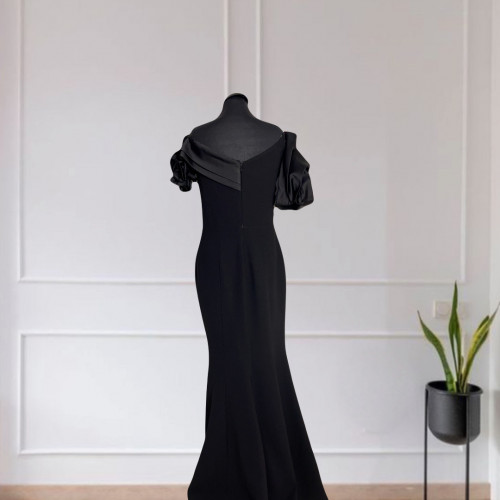 Crepe -Taffeta Satin Gown
