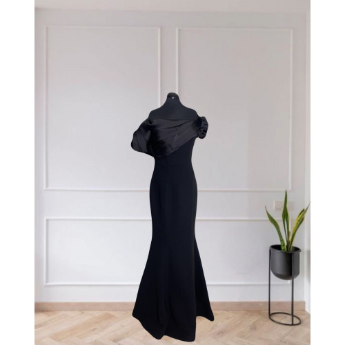 Crepe -Taffeta Satin Gown