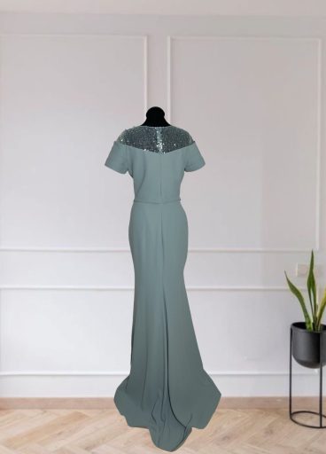 Tiffany Embellished Crepe Gown Tiffany Embellished Crepe Gown