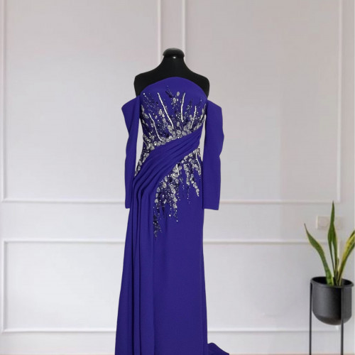 Crepe Embellished Gown