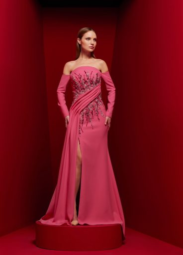 Crepe Embellished Gown
