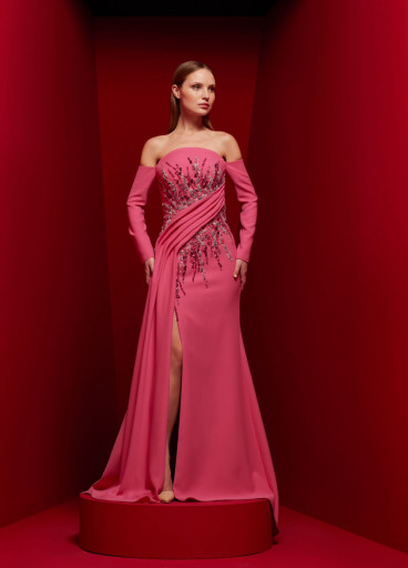 Crepe Embellished Gown