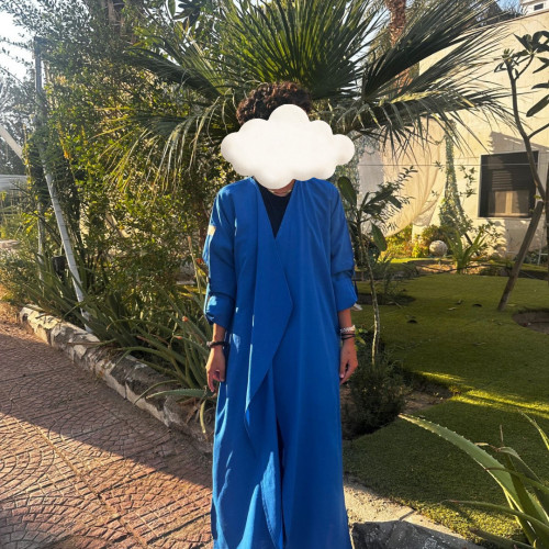 عباية كريب ملونة