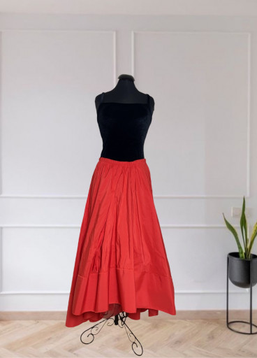 Taffeta High- Low Skirt