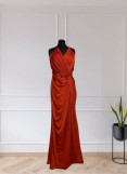 Strapless Satin Evening Dress