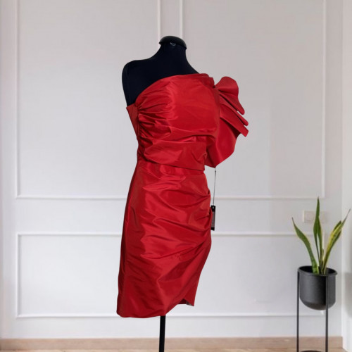 One - Shoulder Taffeta Dress