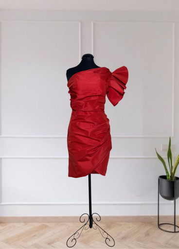 One - Shoulder Taffeta Dress