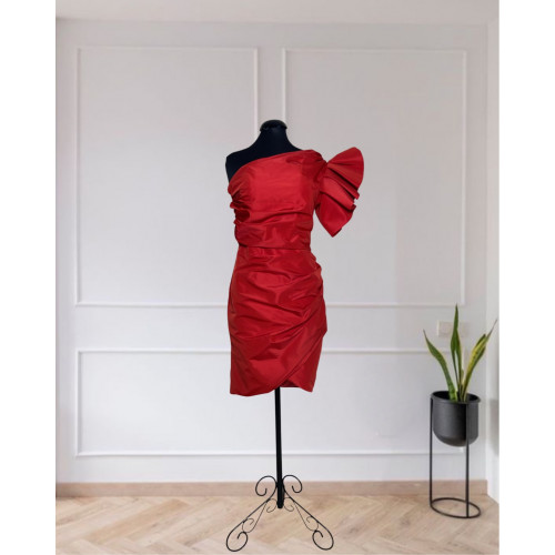 One - Shoulder Taffeta Dress