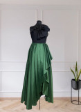 Taffeta - Crepe high & Low Skirt