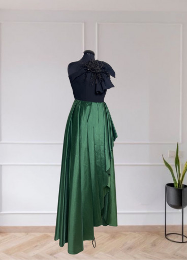 Taffeta - Crepe high & Low Skirt