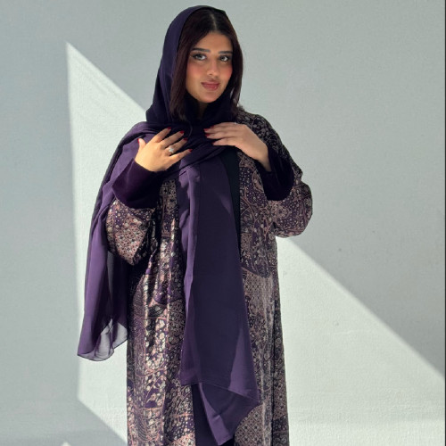 عباية شيفون مبطنة