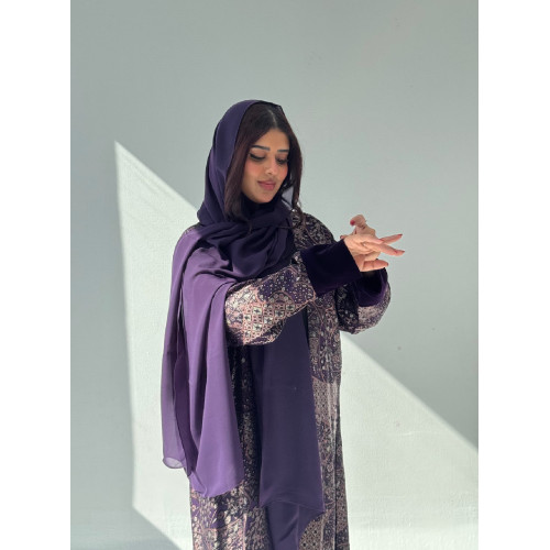 عباية شيفون مبطنة