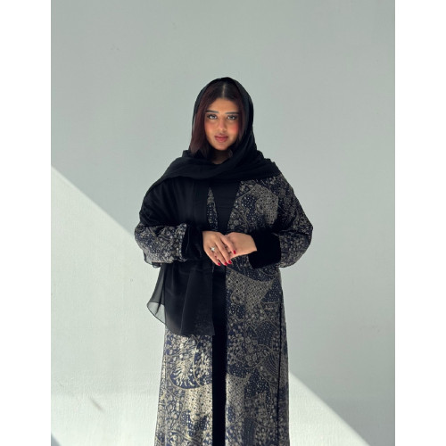 عباية شيفون مبطنة