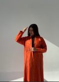 Embroidered Linen Abaya Embroidered Linen Abaya