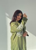 Embroidered Linen Abaya Embroidered Linen Abaya