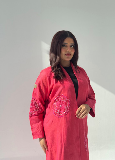 عباية لينين مطرزة