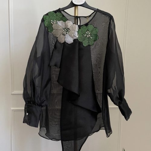 Embroidered Organza Blouse