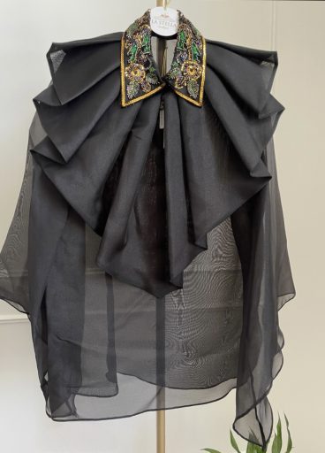 Embroidered Organza Blouse