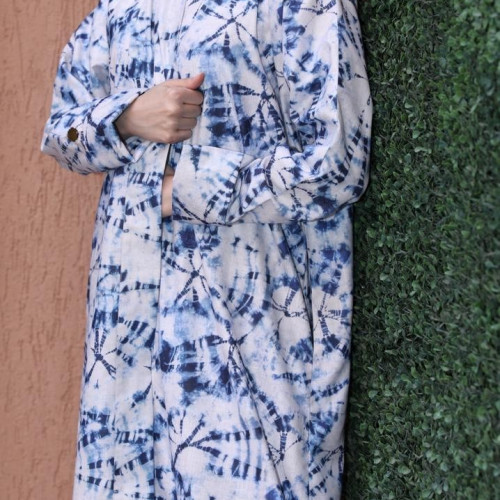 عباية يومية قطن مموج 