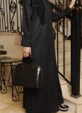  Embroidered Linen Abaya