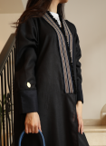 Black Linen Abaya