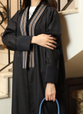 Black Linen Abaya