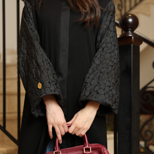 عباية كريب مع تافته مموج 